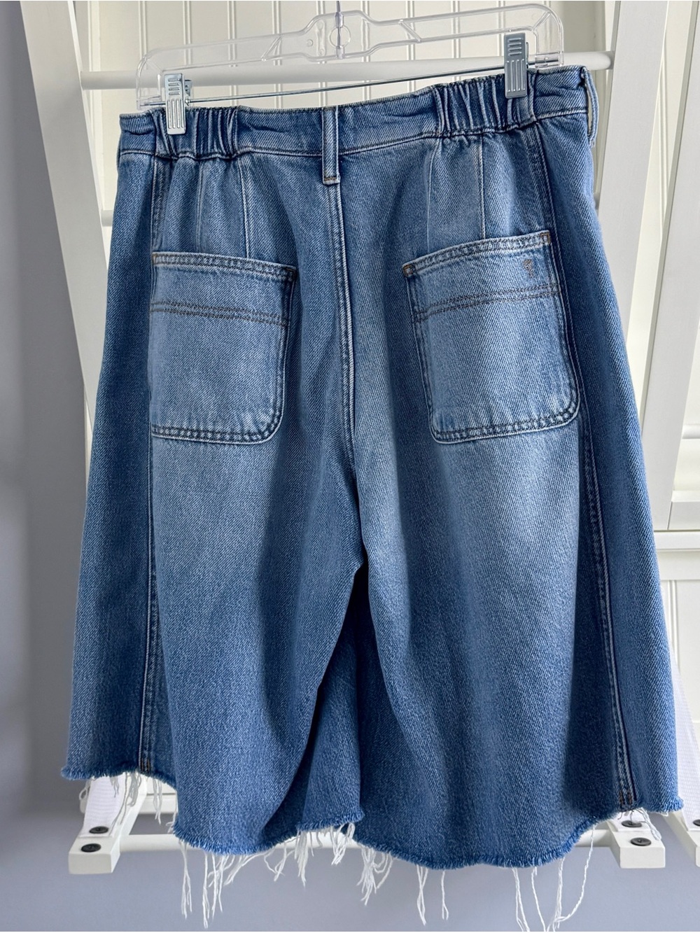 Anthropology Pilcro Blue Distressed Denim Shorts - Women - Picture 2 of 5